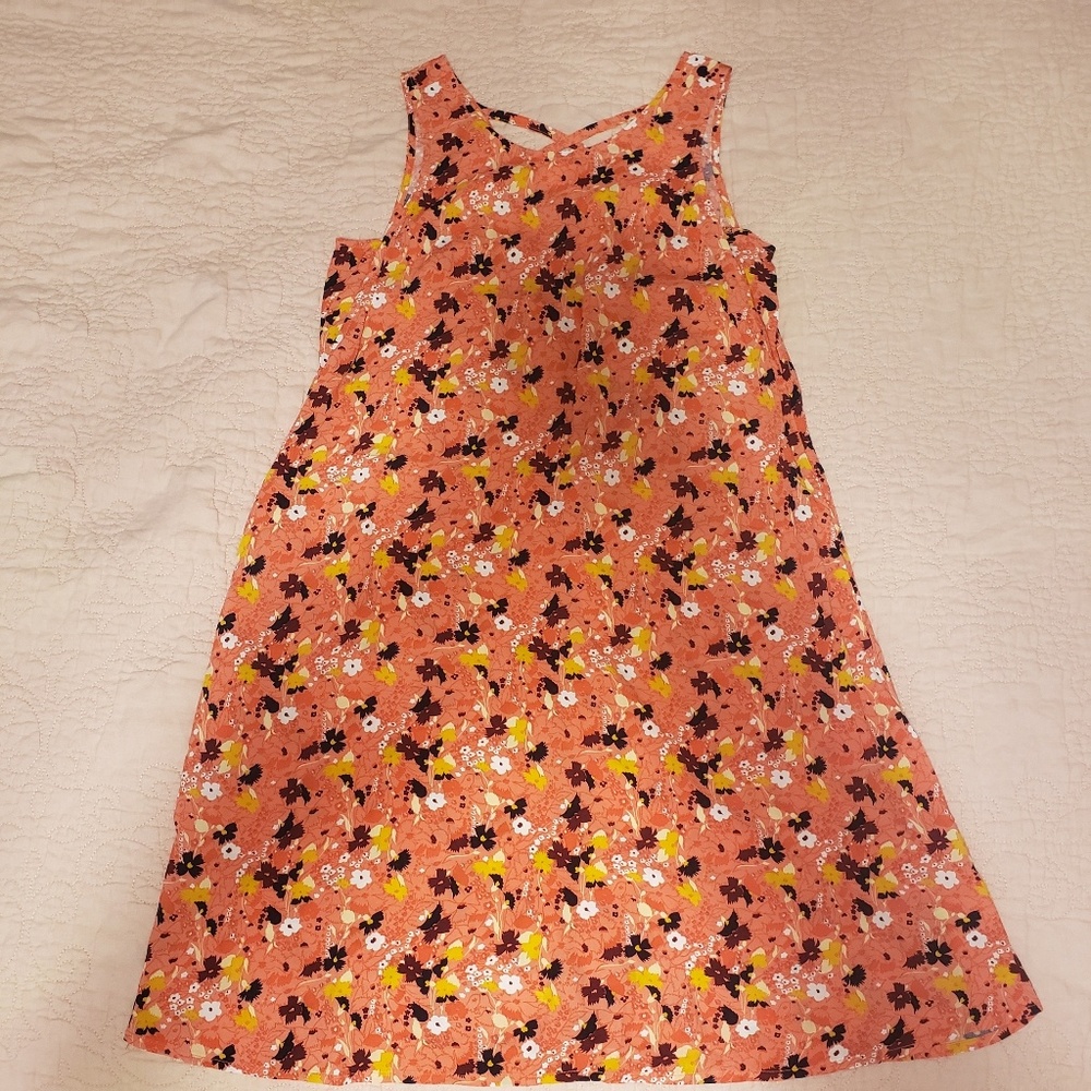 Gap Pink Floral Swing Dress size XS